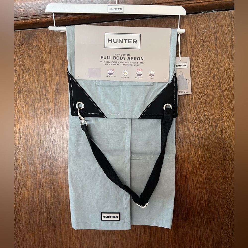 HUNTER Men's Light Gray and Black Full Body Apron